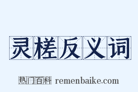 灵槎反义词是什么意思的图片